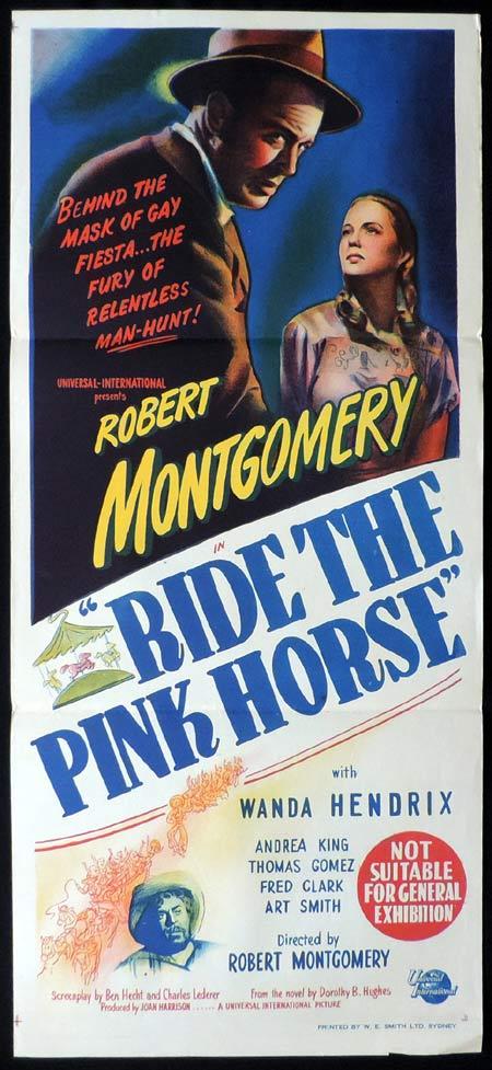 RIDE THE PINK HORSE Original Daybill Movie Poster Robert Montgomery