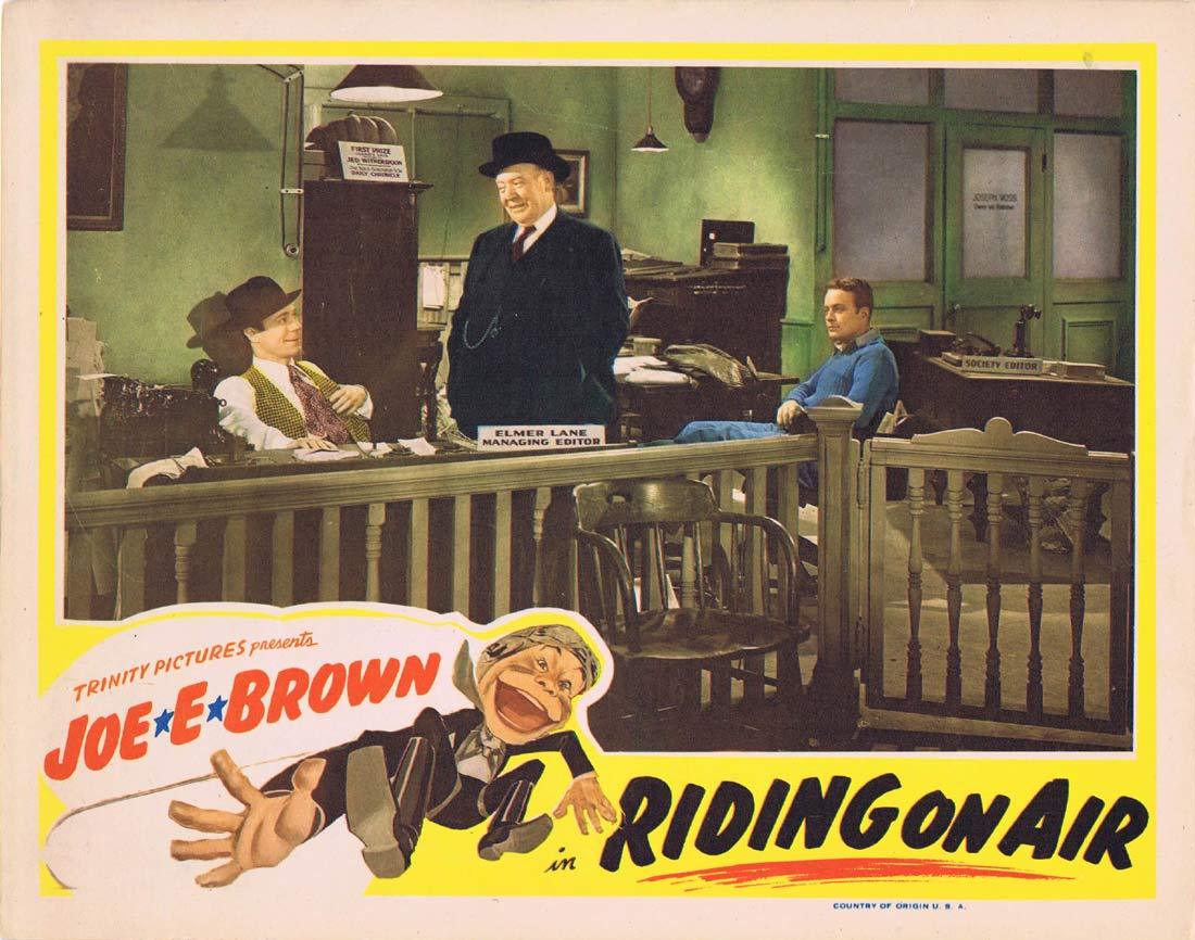 RIDING ON AIR Original Lobby Card 2 Joe E. Brown Guy Kibbee Florence Rice 1937