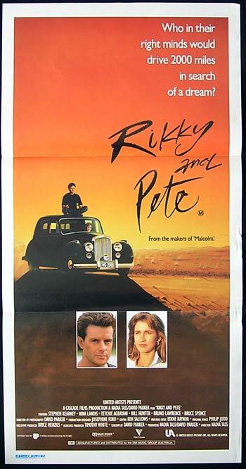 RIKKY AND PETE Movie Poster 1988 Nadia Tass Australian Daybill Movie poster