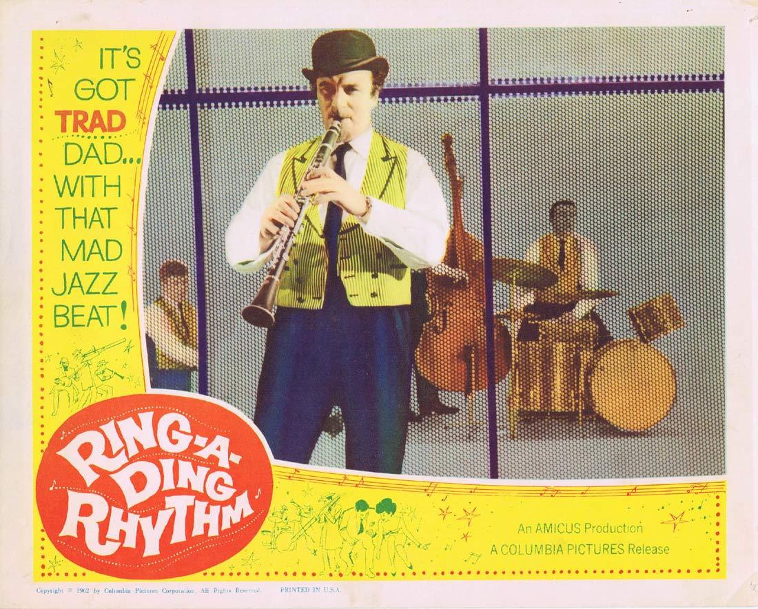 RING A DING RHYTHM Original Lobby Card 2 Jazz Acker Bilk
