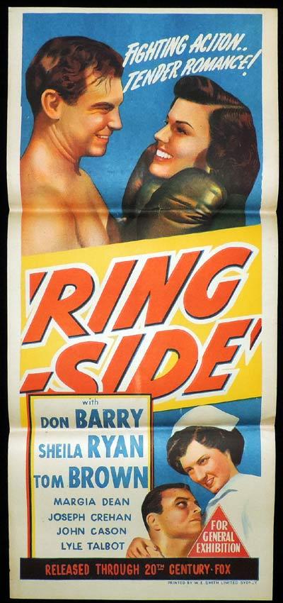 RING SIDE Daybill Movie Poster Mamie Don Red Barry Boxing Ring-side