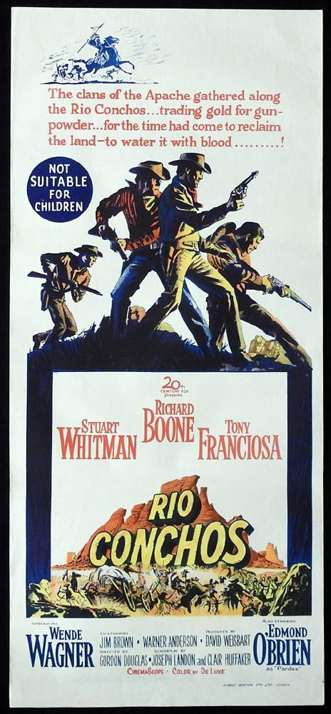 RIO CONCHOS Original Daybill Movie Poster Richard Boone