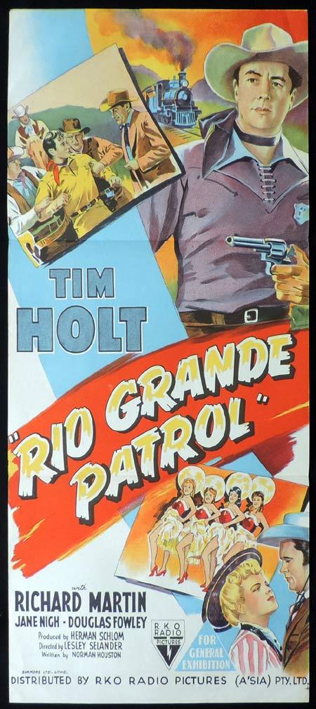 RIO GRANDE PATROL Original Daybill Movie Poster RKO Tim Holt