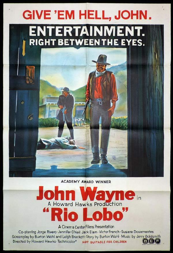 RIO LOBO Original ONE SHEET Movie Poster John Wayne