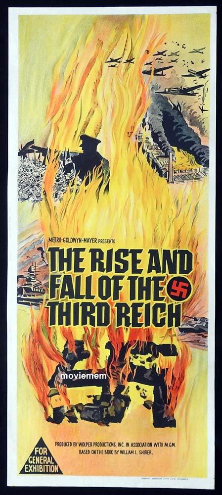 THE RISE AND FALL OF THE THIRD REICH Original Daybill Movie Poster Richard Basehart