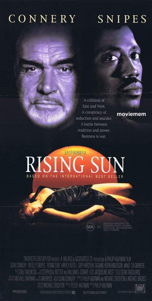 RISING SUN Original Daybill Movie Poster Sean Connery Wesley Snipes