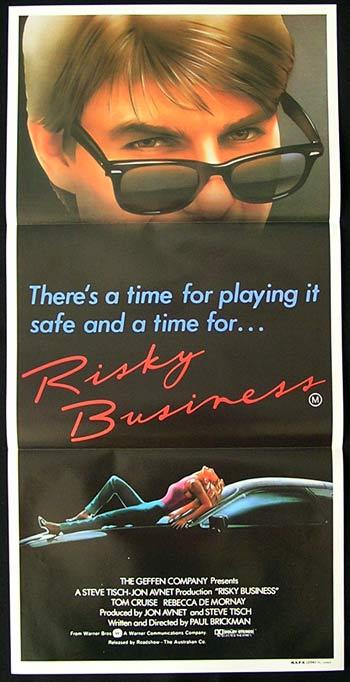 RISKY BUSINESS Original Daybill Movie poster Tom Cruise Rebecca De Mornay
