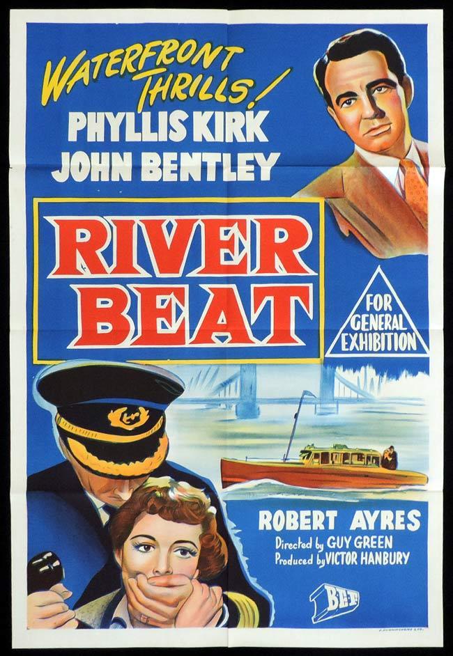RIVER BEAT Original One sheet Movie Poster Waterftont Thrills FIlm Noir