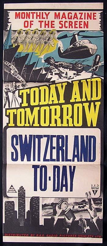 SWITZERLAND TODAY RKO Documentary RARE Daybill poster