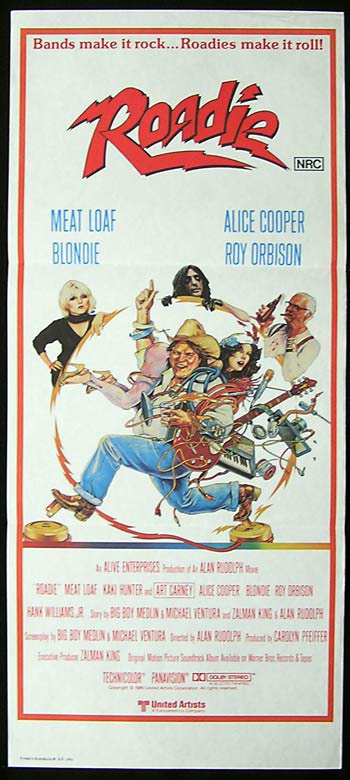 ROADIE Original Daybill Movie Poster Meat Loaf Alice Cooper