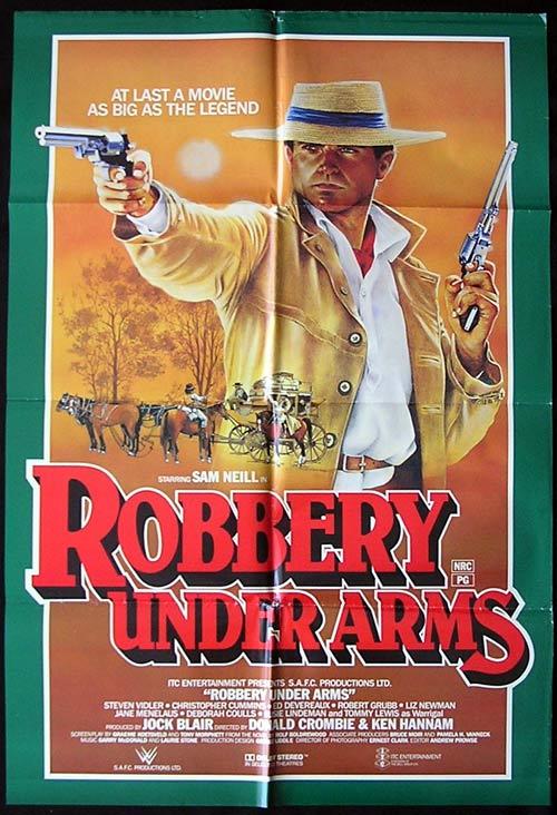 ROBBERY UNDER ARMS 1985 Sam Neill RARE One sheet Movie poster