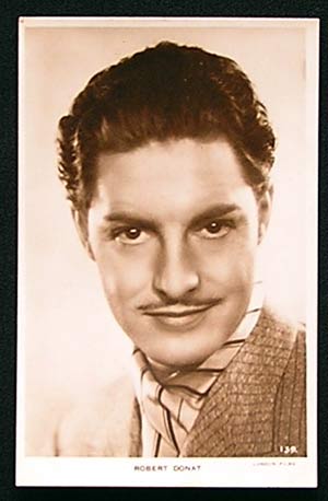 ROBERT DONAT (Star of Hitchcock’s The 39 Steps) Rare Publicity Photo