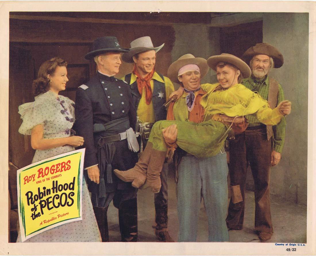 ROBIN HOOD OF THE PECOS Original Lobby Card Roy Rogers 1949r