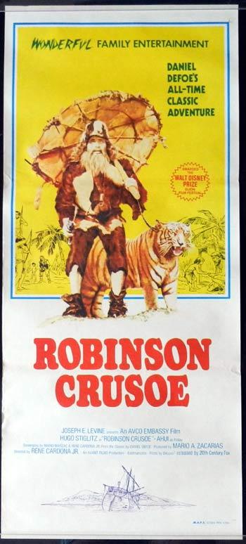 ROBINSON CRUSOE AND THE TIGER 1969 Original Daybill Movie poster