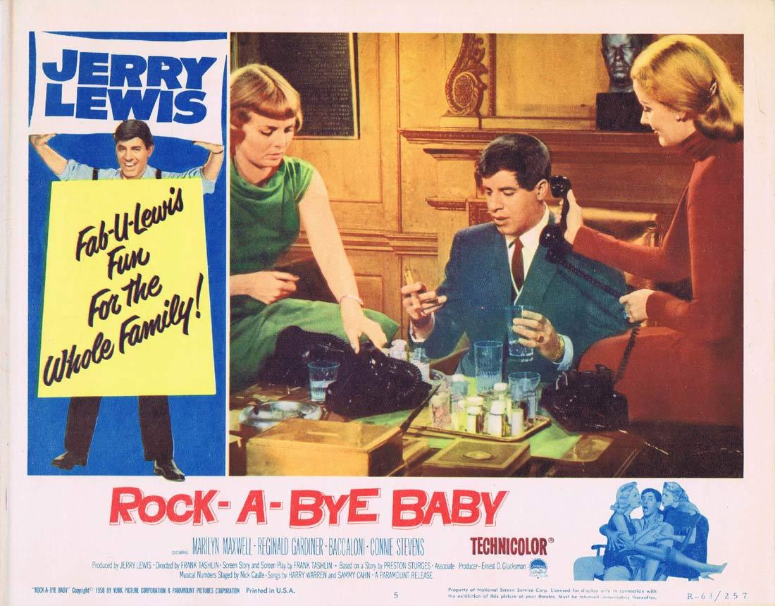 ROCK A BYE BABY Lobby Card 5 Jerry Lewis Marilyn Maxwell 1963R