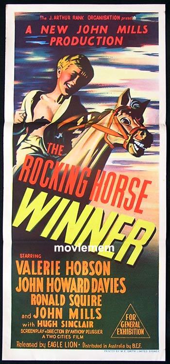 THE ROCKING HORSE WINNER Original Daybill Movie Poster1949 British Cinema Classic