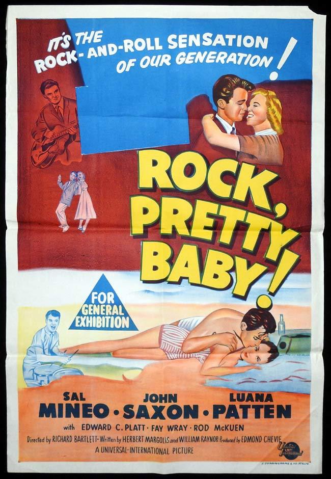 ROCK PRETTY BABY Original One sheet Movie poster SAL MINEO John Saxon