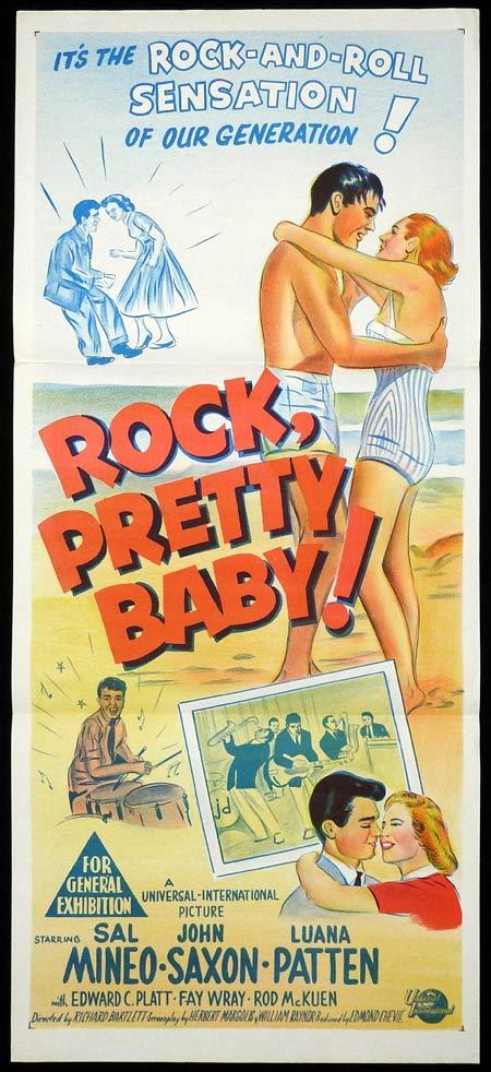 ROCK PRETTY BABY Original Daybill Movie Poster SAL MINEO John Saxon
