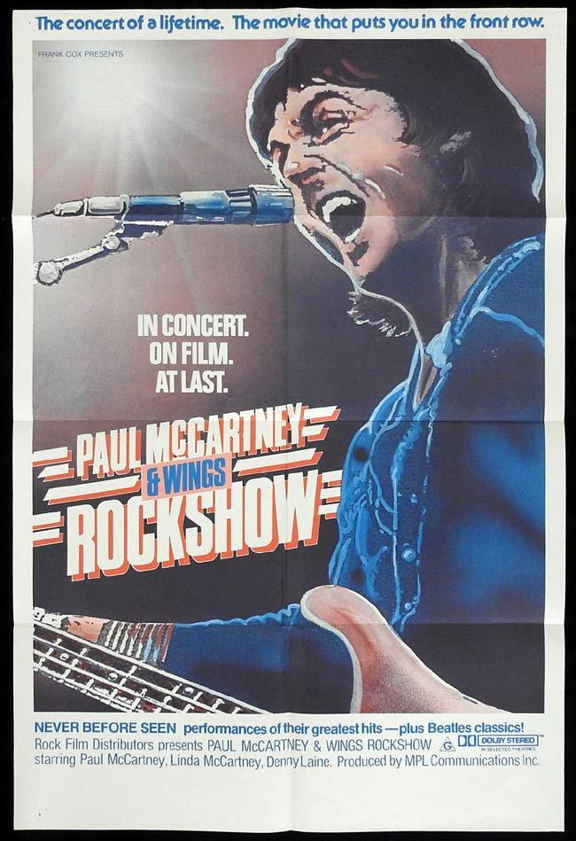 ROCKSHOW Original One sheet Movie poster Paul McCartney and Wings