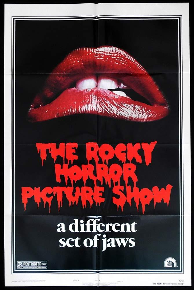 THE ROCKY HORROR PICTURE SHOW Original US One sheet Movie poster Jaws art
