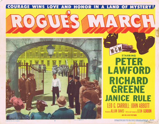 ROGUE’S MARCH 1953 US Lobby Card 2 Peter Lawford