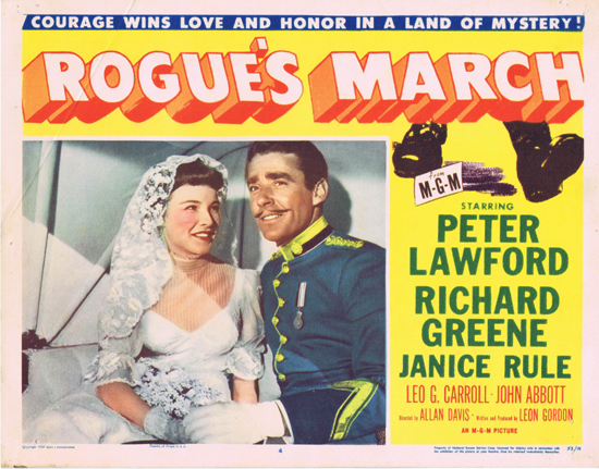 ROGUE’S MARCH 1953 US Lobby Card 4 Peter Lawford