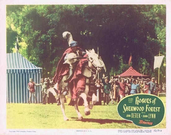 ROGUES OF SHERWOOD FOREST 1950 John Derek as Robin Hood Lobby card 5