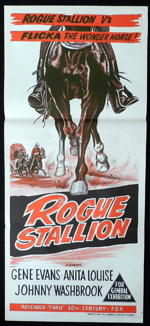 MY FRIEND FLICKA Rogue Stallion Original Daybill Movie poster1955 Gene Evans