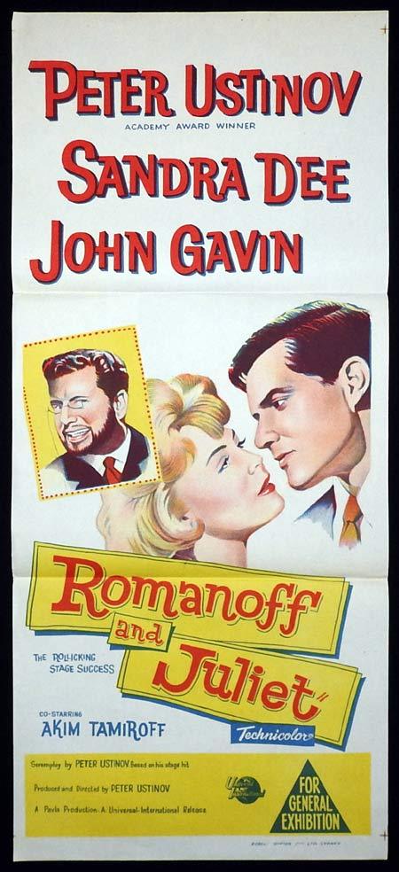ROMANOFF AND JULIET Original Daybill Movie poster Peter Ustinov Sandra Dee