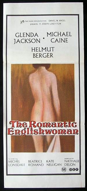 THE ROMANTIC ENGLISHWOMAN Original Daybill Movie Poster Michael Caine Glenda Jackson