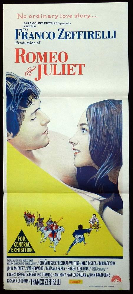 ROMEO AND JULIET Original Daybill Movie Poster Leonard Whiting Olivia Hussey
