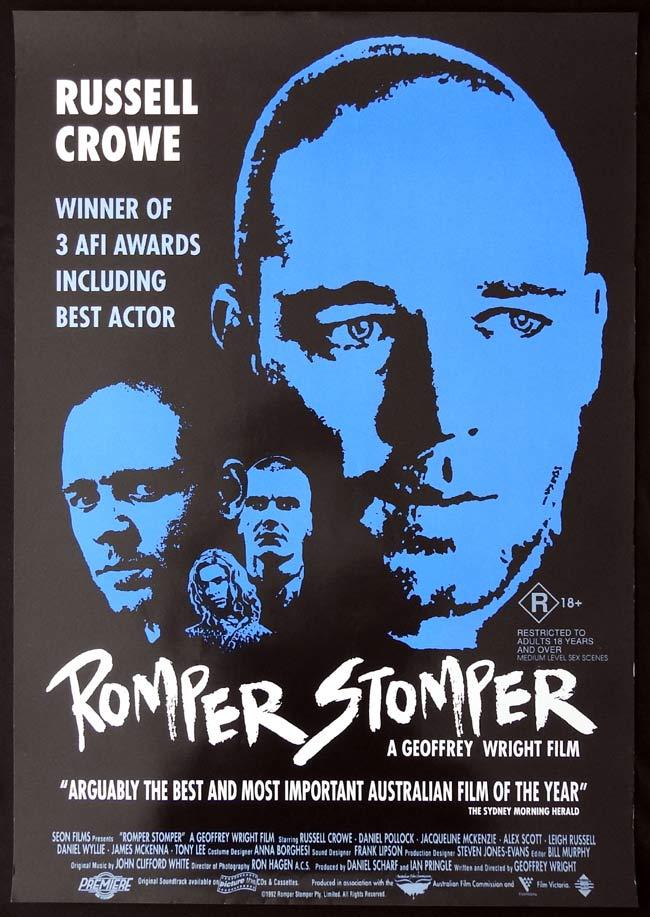 ROMPER STOMPER Original One sheet Movie poster Geoffrey Wright 1990s Video release