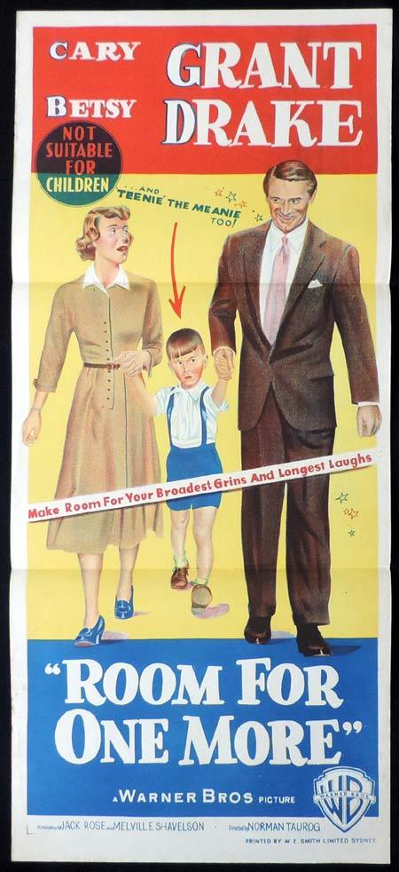 ROOM FOR ONE MORE Original Daybill Movie Poster Cary Grant Betsy Drake