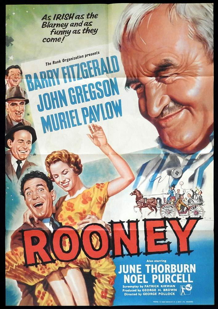 ROONEY British One Sheet Movie Poster John Gregson Barry Fitzgerald