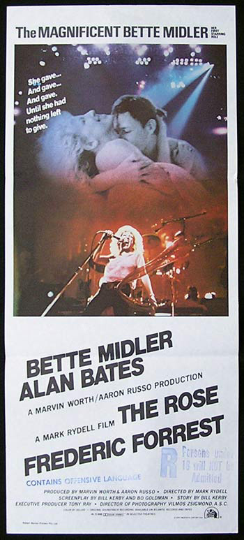 THE ROSE Original Daybill Movie Poster Bette Midler