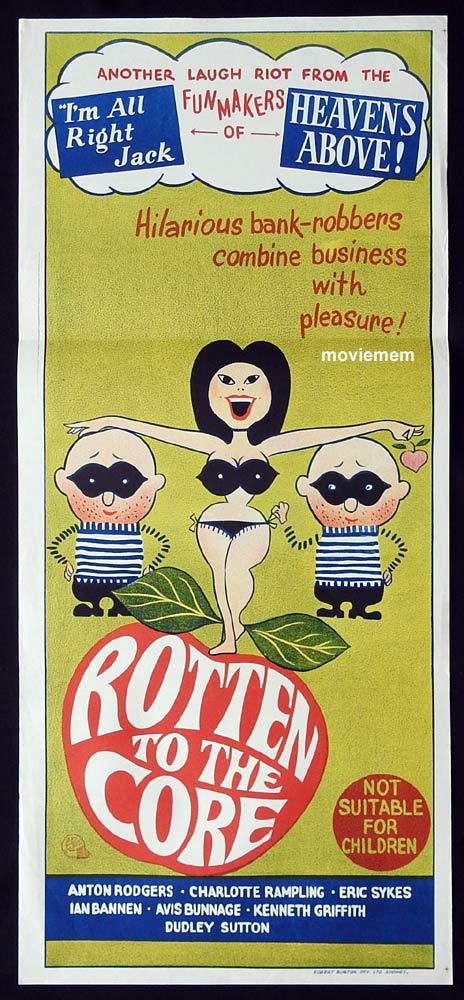 ROTTEN TO THE CORE Original Daybill Movie Poster Anton Rodgers Charlotte Rampling