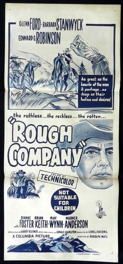 ROUGH COMPANY aka THE VIOLENT MEN Daybill Movie poster Glenn Ford