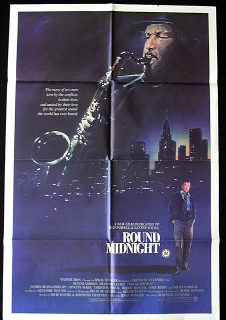 ROUND MIDNIGHT Original One sheet Movie poster  Dexter Gordon Jazz