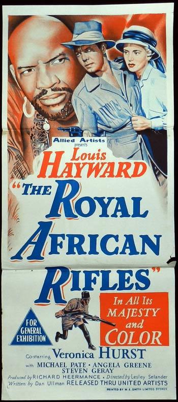 THE ROYAL AFRICAN RIFLES Daybill Movie Poster Louis Hayward