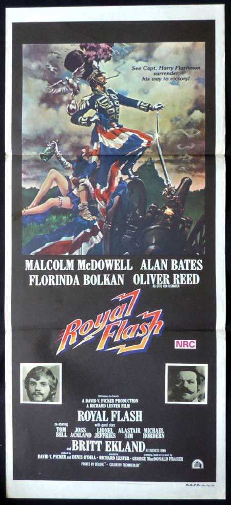 ROYAL FLASH Original Daybill Movie Poster Malcolm McDowell Oliver Reed