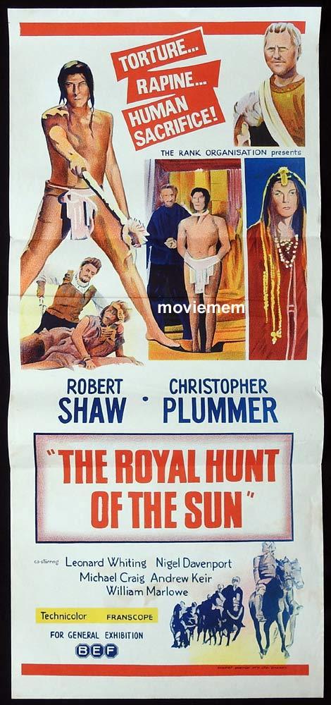 THE ROYAL HUNT OF THE SUN Original Daybill Movie Poster Robert Shaw Christopher Plummer