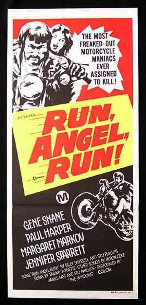 RUN ANGEL RUN ’69 Daybill Movie Poster William Smith BIKER MOTORCYCLE