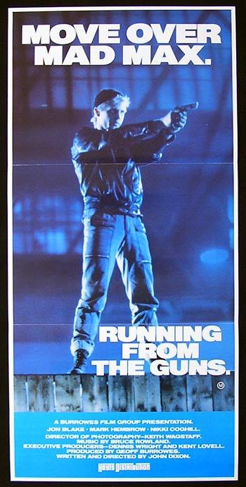 RUNNING FROM THE GUNS 1987 Classic AUSTRALIAN FILM Rare Movie poster