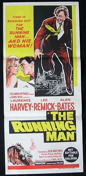 RUNNING MAN Daybill Movie Poster 1963 Carol Reed Laurence Harvey