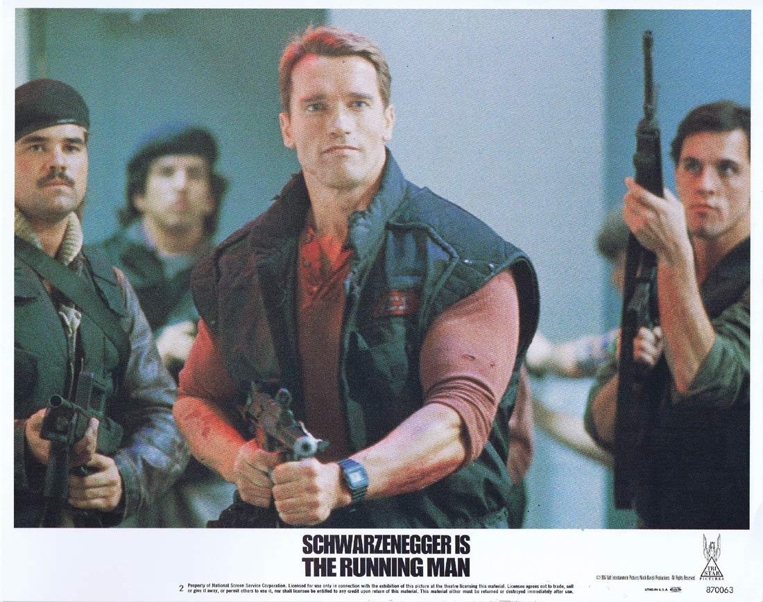THE RUNNING MAN Lobby Card 2 Arnold Schwarzenegger
