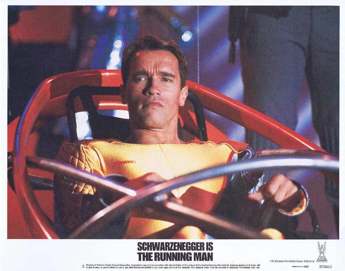 THE RUNNING MAN Lobby Card 5 Arnold Schwarzenegger