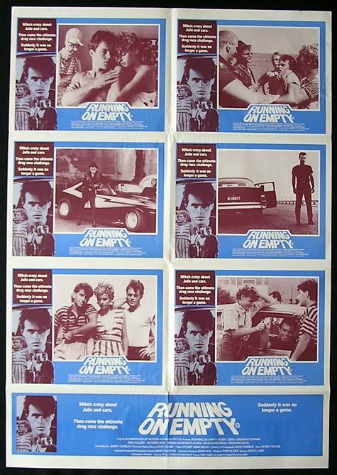 RUNNING ON EMPTY Movie Poster 1982 Terry Serio CAR RACING Photo Sheet Movie poster