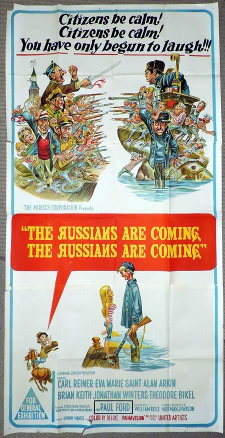 THE RUSSIANS ARE COMING Original 3 Sheet Movie Poster Carl Reiner