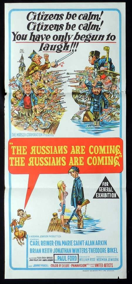 THE RUSSIANS ARE COMING Original Daybill Movie Poster Carl Reiner Eva Marie Saint