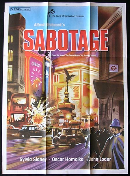 SABOTAGE ’36-Hitchcock INDIAN poster